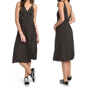 RVCA Dat Stripe Wrap Dress